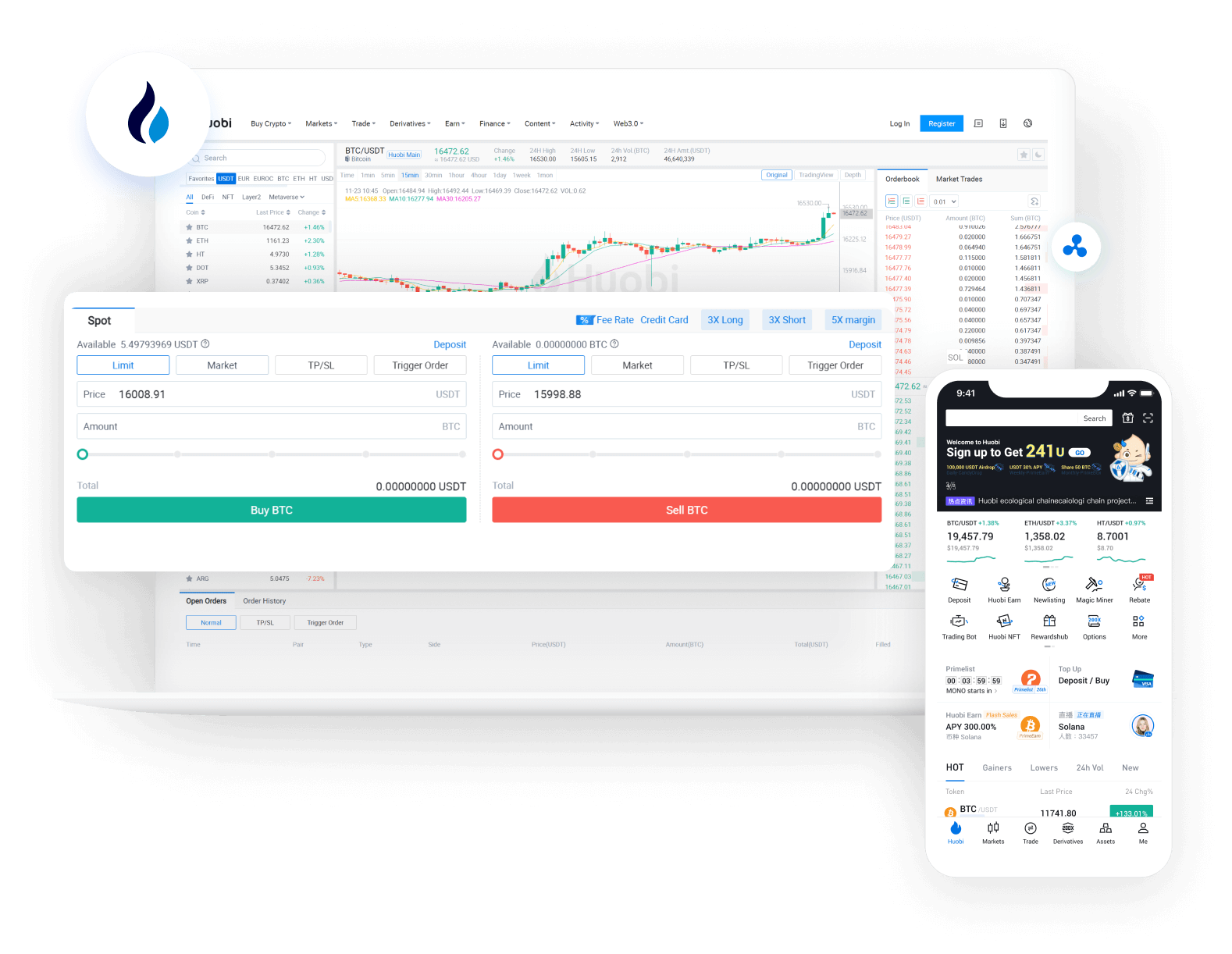 Загрузить приложение Huobi